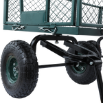 Load image into Gallery viewer, Green Heavy Duty Garden Trolley Camping Folding Cart Wagon Truck Wheelbarrow
