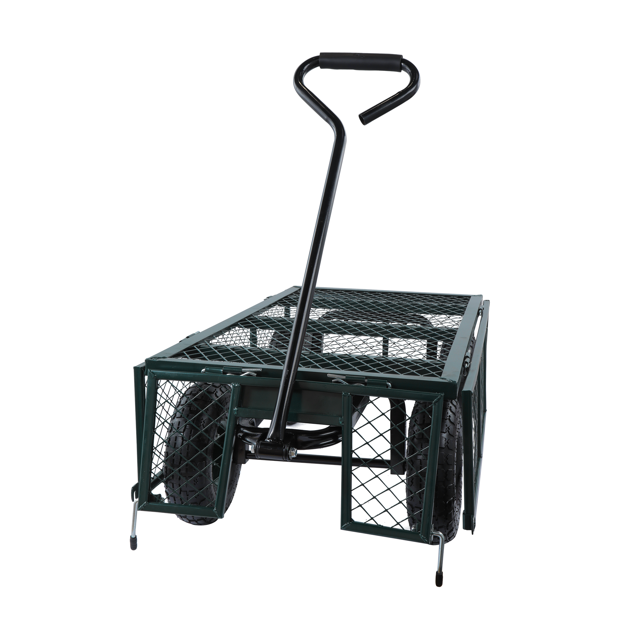 Green Heavy Duty Garden Trolley Camping Folding Cart Wagon Truck Wheelbarrow