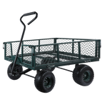 Load image into Gallery viewer, Green Heavy Duty Garden Trolley Camping Folding Cart Wagon Truck Wheelbarrow
