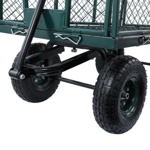 Green Heavy Duty Garden Trolley Camping Folding Cart Wagon Truck Wheelbarrow